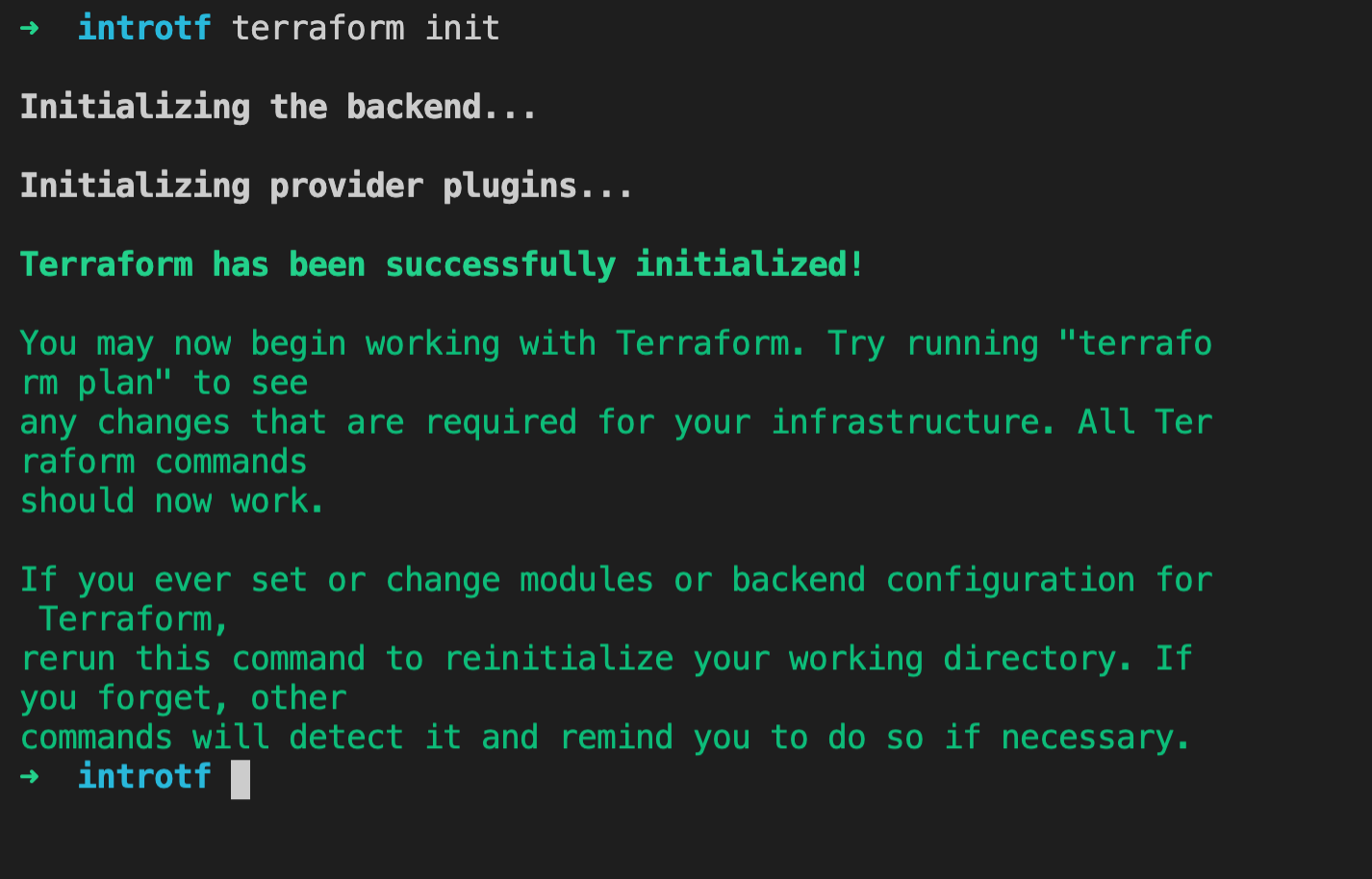 terraform init